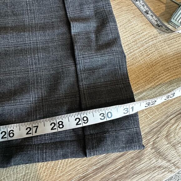 Loft Kate Classic Flare Leg Cuffed Trouser Pant Grey Glen Plaid 10 - Picture 10 of 10